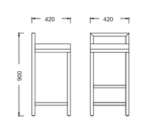 Chaise haute en bois avec choix de dossier (droit ou enveloppant) - Ika