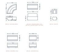 Banc modulaire avec rangement intégré - Bari