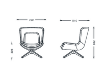 Fauteuil lounge dossier haut - Smile