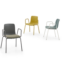 Chaise réunion assise tissu et empilable - Tim
