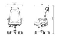 Fauteuil de bureau avec têtière - To Work