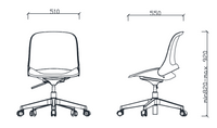 Chaise de travail avec roulettes - Vers