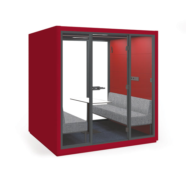 Cabine acoustique - espace de réunion insonorisé pour 4 personnes
