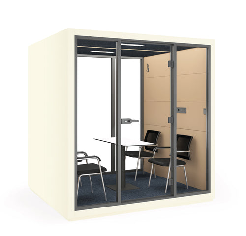 Cabine acoustique - espace de réunion insonorisé pour 4 personnes