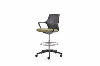 Chaise de travail haute avec choix de coque (noire ou blanche) - Flat High