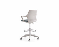 Chaise de travail haute avec choix de coque (noire ou blanche) - Flat High