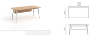 Bureau 4 pieds sans rangement intégré - Mio