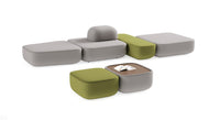 Poufs modulaires carrés, rectangulaires et organiques - Pebl