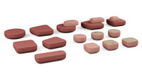 Poufs modulaires carrés, rectangulaires et organiques - Pebl