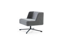 Fauteuil cubique avec choix de piètement (bois droit, bois étoile ou métal) - Mod