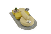 Poufs modulaires ronds et avec tablette - Pebl