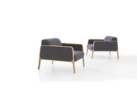Fauteuil en bois massif et tissu - Kuz