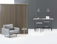 Table de réunion haute et modulable, piètement réglable - Loft